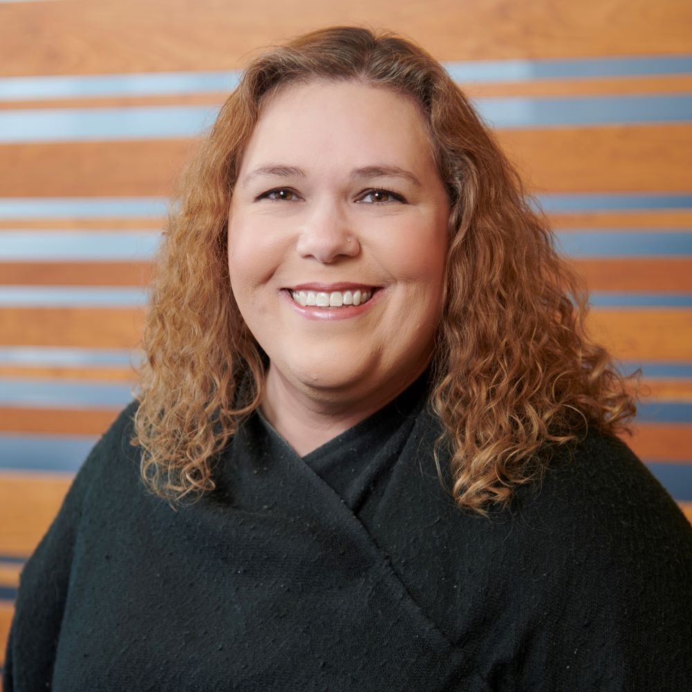 Erin Joseph, a docketing specialist at Patterson Thuente IP law firm in Minneapolis, Minnesota, poses for a personal portrait in February 2023
